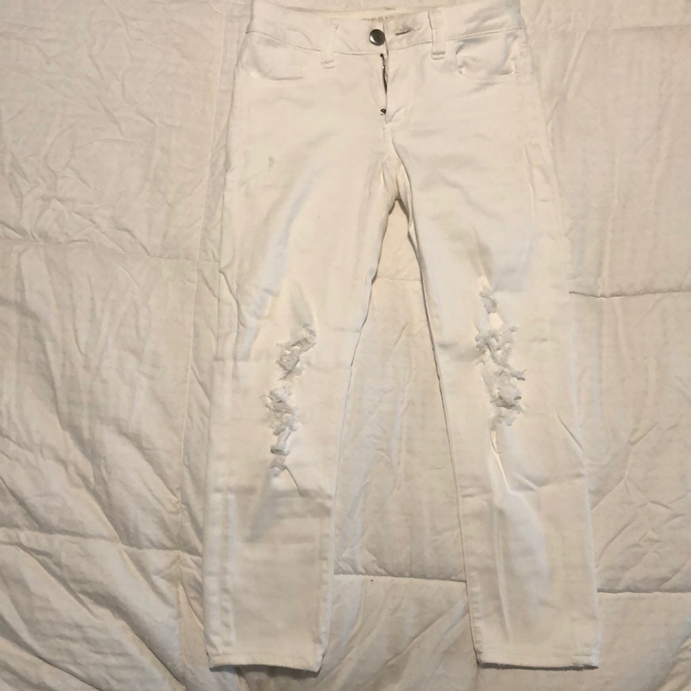 White super super stretch legging crop